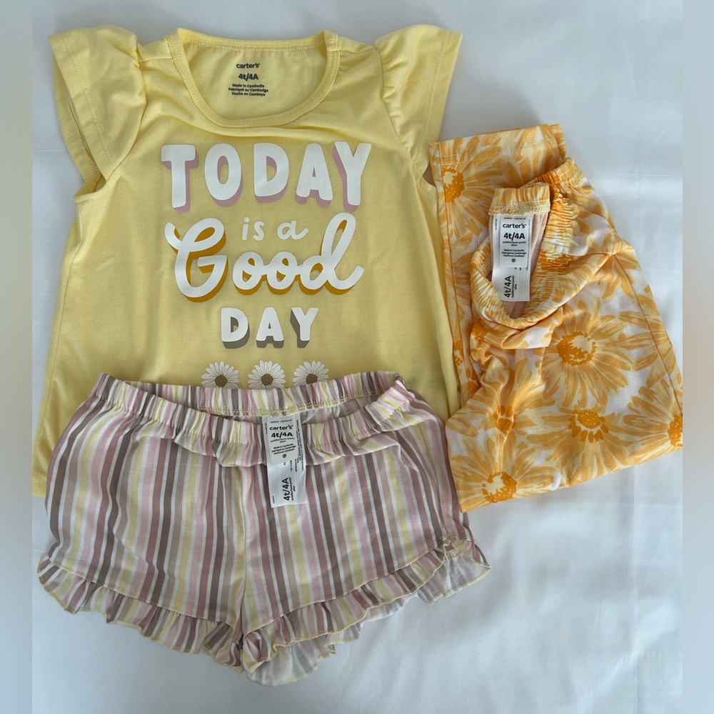 Carter’s Toddler 3-piece Loose Fit Pajamas Size 4T